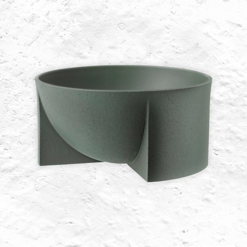 Kuru ceramic bowl - 240x120mm - moss green - des. Philip Malouin for Iittala