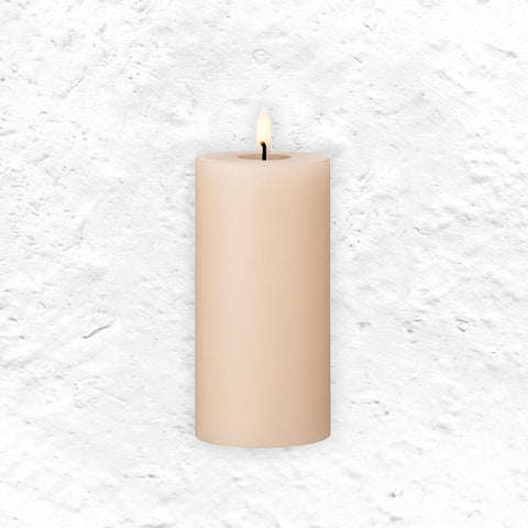 LED Pillar candle - Ice Latte, 15cm - by ester & erik