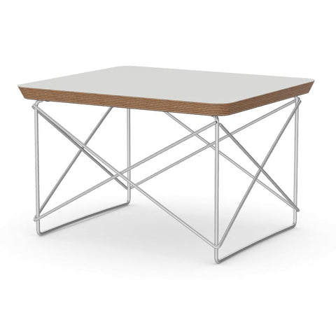 LTR Occasional Table -  White & Chrome - des. Charles & Ray Eames, 1950 (made by Vitra)