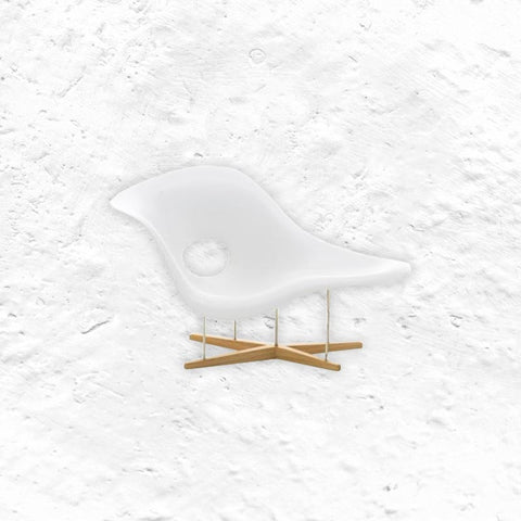 Miniature La Chaise Chair, des. Charles & Ray Eames 1948, made by Vitra