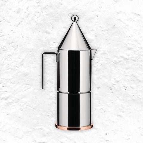 La Conica Espresso Coffee Maker - 3 cup - des. Aldo Rossi for Alessi