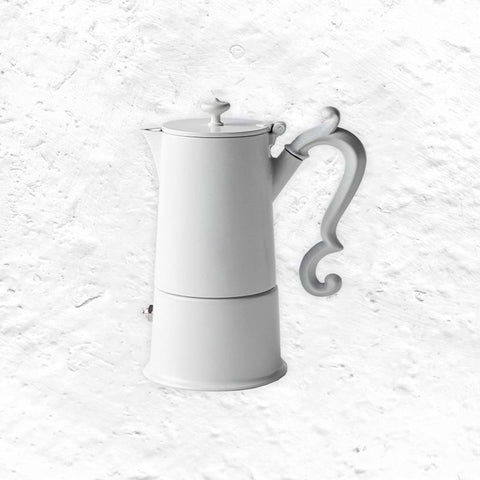 Lady Anne 4 Cup White Coffee Pot des. Lara Caffi for knIndustrie