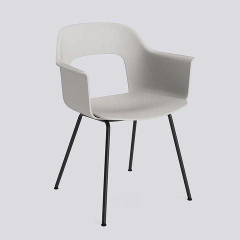 Layout 211 - dining armchair - sky grey shell - sky grey seat - black 4 leg base - des. Julien Renault (made by HAY)