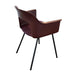 Layout 213 - dining armchair - Bordeaux shell - upholstered seat Fiord 591 - black 4 leg base,  - des. Julien Renault (made by HAY)