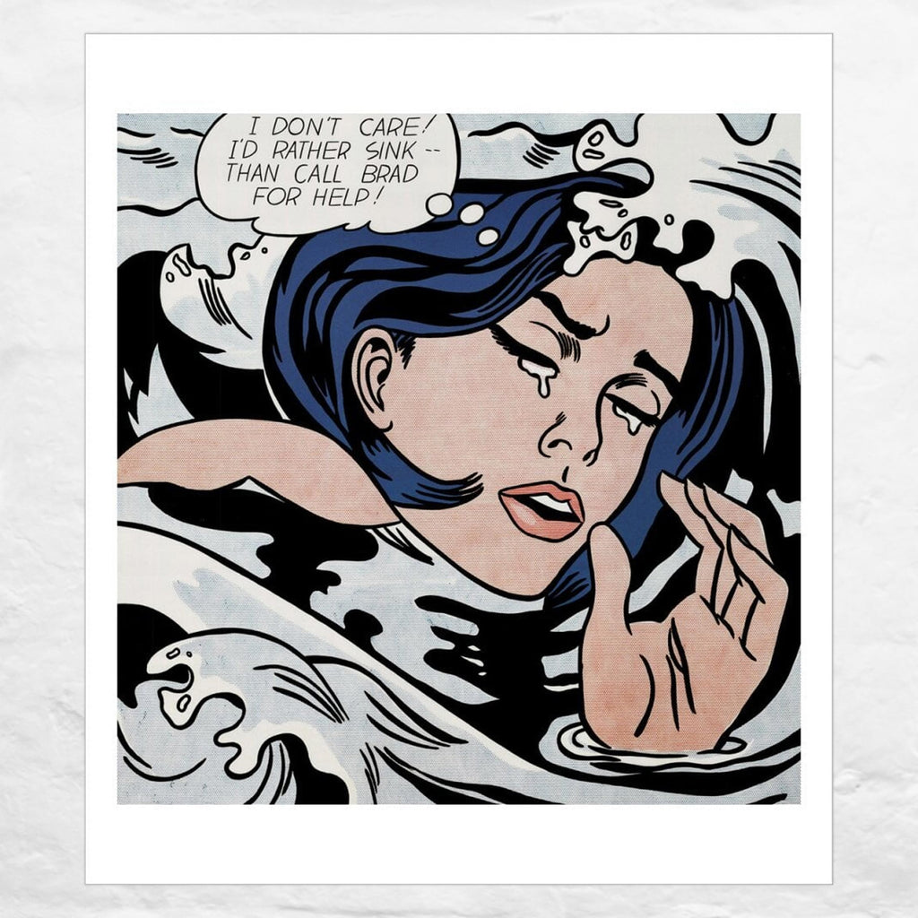 Drowning Girl poster by Roy Lichtenstein