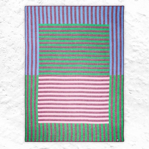 'Lined Up' Wool Blanket, by Céline Cornu