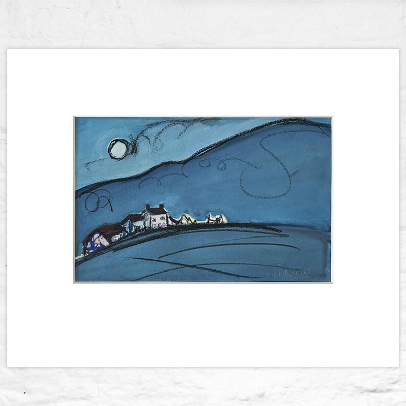 Little Farm, Big Hill 2018 - original watercolour painting by Kitty North.