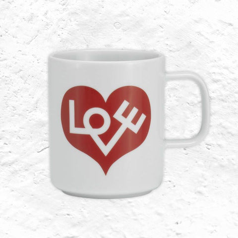 Crimson Love Heart mug des. Alexander Girard, 1971 - made by Vitra