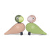 Lovebirds (des. Kay Bojesen, 1955) - Light Green / Rose