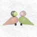 Lovebirds (des. Kay Bojesen, 1955) - Light Green / Rose