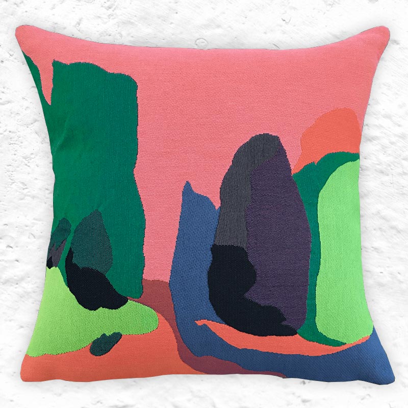 Florent Groc Massif de l'Etoile cushion, woven by Jules Pansu