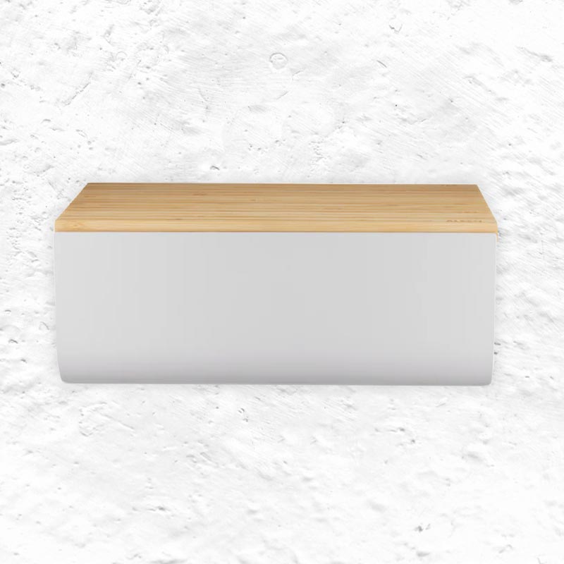 Mattina Bread Bin - Warm Grey - des. Big-Game for Alessi