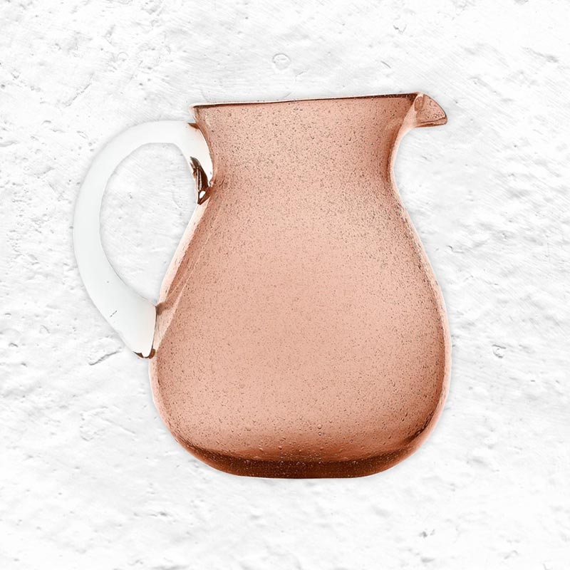 Memento Peach Glass Pitcher - by Serafino Zani