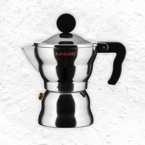 Moka Alessi Espresso Coffee Maker- 3 cup - des. Alessandro Mendini for Alessi