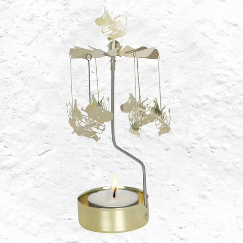 Angel Chime 'Moomin Gift' Gold Tealight Holder