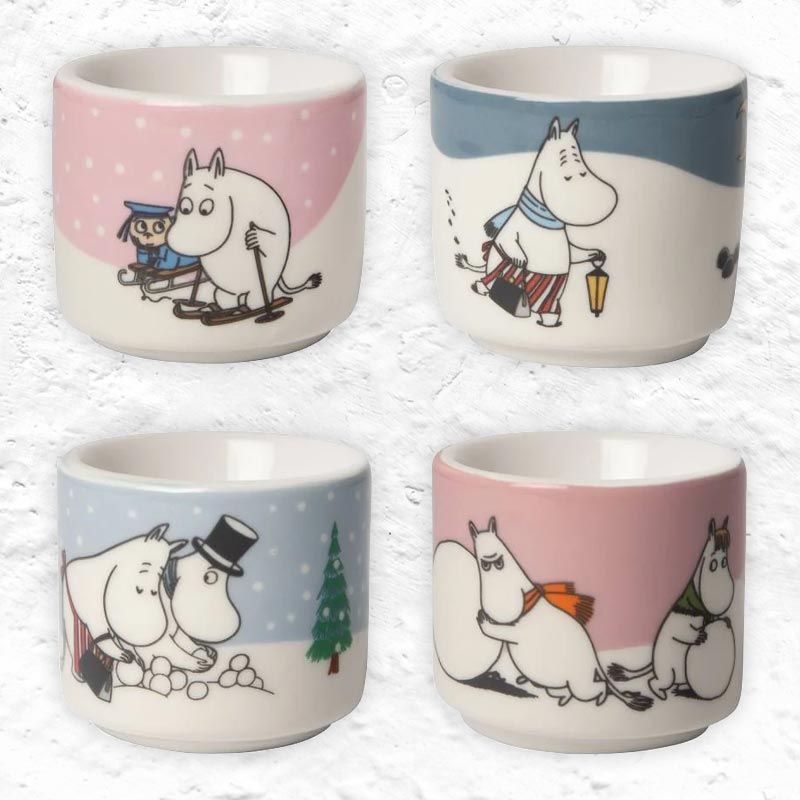 Moomin Winter Egg Cups - Set of 4 - by Pluto Design