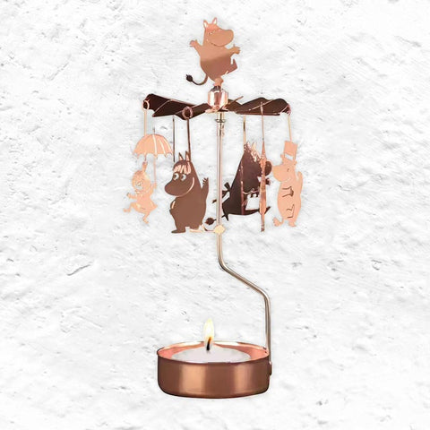 Moomin Family Copper Tealight Spinner, by Pluto Design