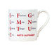 Nato Alphabet mug