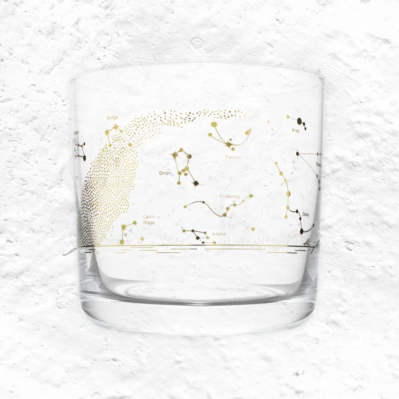 Night Sky Whiskey Glass by Cognitive Surplus