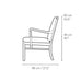 OW149 Colonial Chair lounge chair in oiled walnut with leather upholstery - des. Ole Wanscher (made by Carl Hansen)