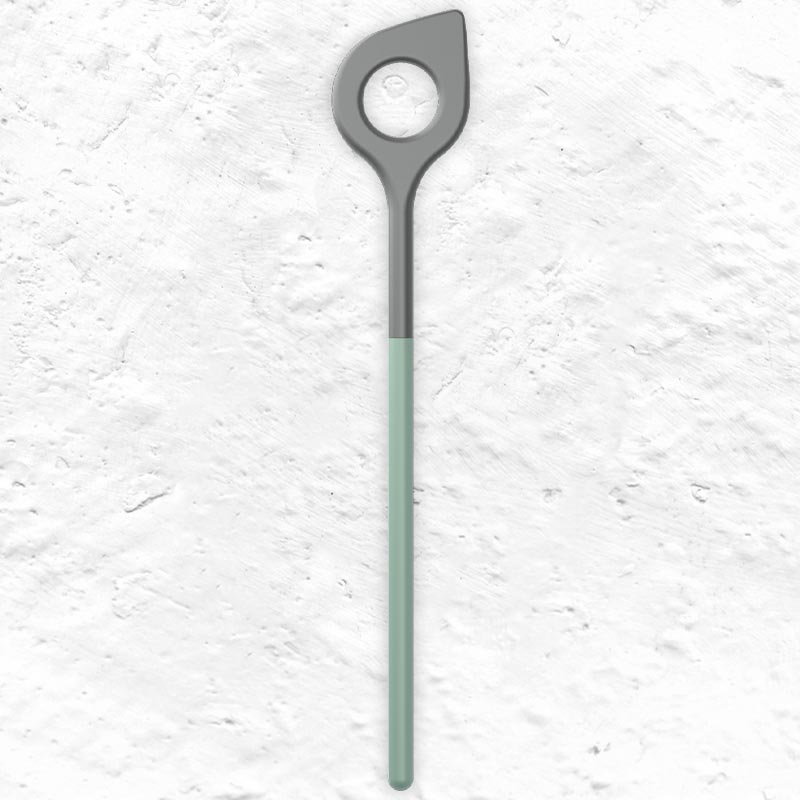 Optima stirring spoon with hole - Nordic Green - by Rosti