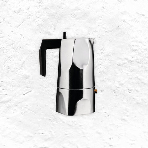Ossidiana Espresso Coffee Maker in Aluminium - 3 cup  - des Mario Trimarchi for Alessi