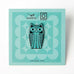 Magpie x Hornsea, Owl Pin in Teal