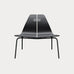 PK23 Lounge Chair - Black coloured veneer, black powder coated steel base - des. Poul Kjærholm, 1954
