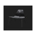 PK23 Lounge Chair - Black coloured veneer, black powder coated steel base - des. Poul Kjærholm, 1954