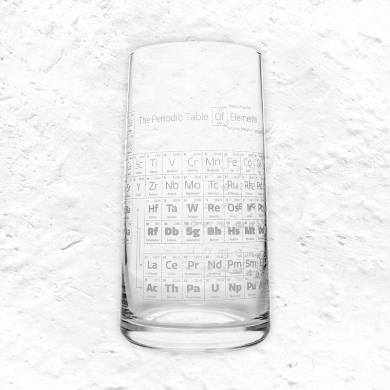 Periodic table - Tumbler Drinking Glass by Cognitive Surplus