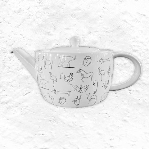Pablo Picasso Animals Bone China Teapot by Könitz