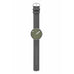 Picto watch - fresh olive dial, thunder grey leather strap