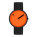 Picto Watch - Signal Orange Dial / Manta Ray Black Recycled Strap