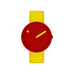 Picto Watch - Sunny Red Dial / Electric Yellow Recycled Strap