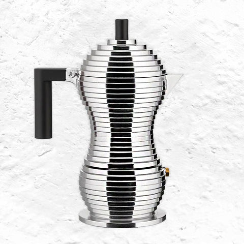 Pulcina Coffee maker - 6 cup, black - des. Michele de Lucchi (made by Alessi)