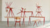 Result Dining Chair by Hay - smoked oak seat, tomato red legs