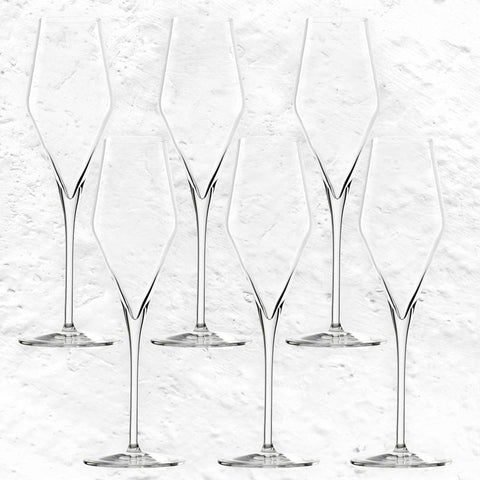 Quatrophil Champagne glasses - 6pc - by Stölzle Lausitz