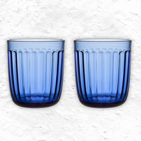 Set of 2 Raami Tumblers - 26cl, Ultramarine Blue - des. Jasper Morrison for Iittala