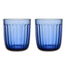 Set of 2 Raami Tumblers - 26cl, Ultramarine Blue - des. Jasper Morrison for Iittala