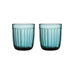 Set of 2 Raami tumblers - 26cl, sea blue - des. Jasper Morrison for Iitala