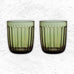 Set of 2 Raami tumblers - 26cl,  moss green - des. Jasper Morrison for Iitala