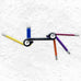 Rainbow multi-tool with light, by Kikkerland