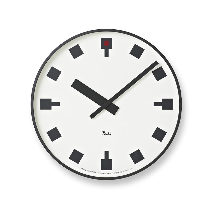 Lemnos RIKI Hibiya Wall Clock - White - des. Riki Watanabe