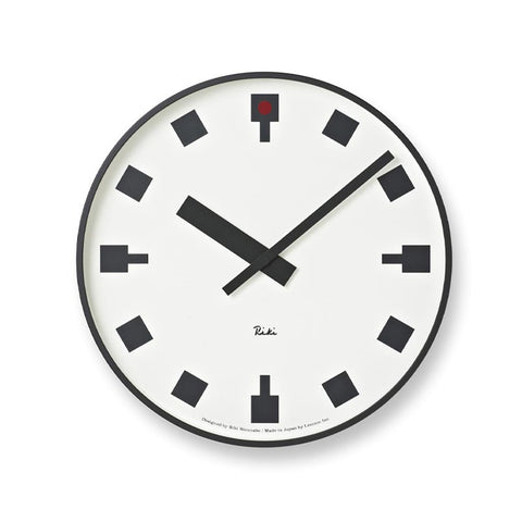 Lemnos RIKI Hibiya Wall Clock - White - des. Riki Watanabe