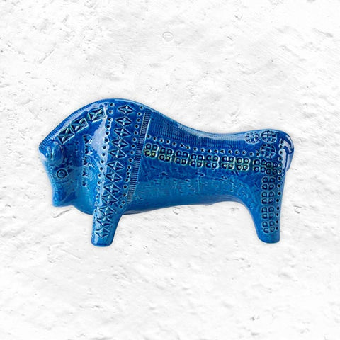 Rimini Blu Bull Number 14, des. Aldo Londi for Bitossi