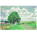 Road and Tree Near Wetwang ( from Midsummer: East Yorkshire) Poster by David Hockney
