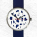 Rohe Materialien Watch - White/Blue face - Blue Strap - by Walter Gropius