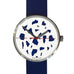 Rohe Materialien Watch - White/Blue face - Blue Strap - by Walter Gropius