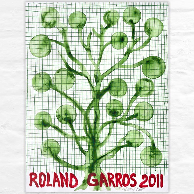 Official 2011 Roland-Garros poster by Barthélémy Toguo