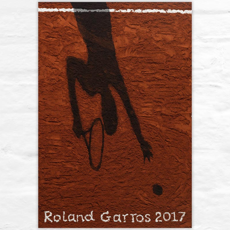 Official 2017 Roland-Garros poster by Vik Muniz